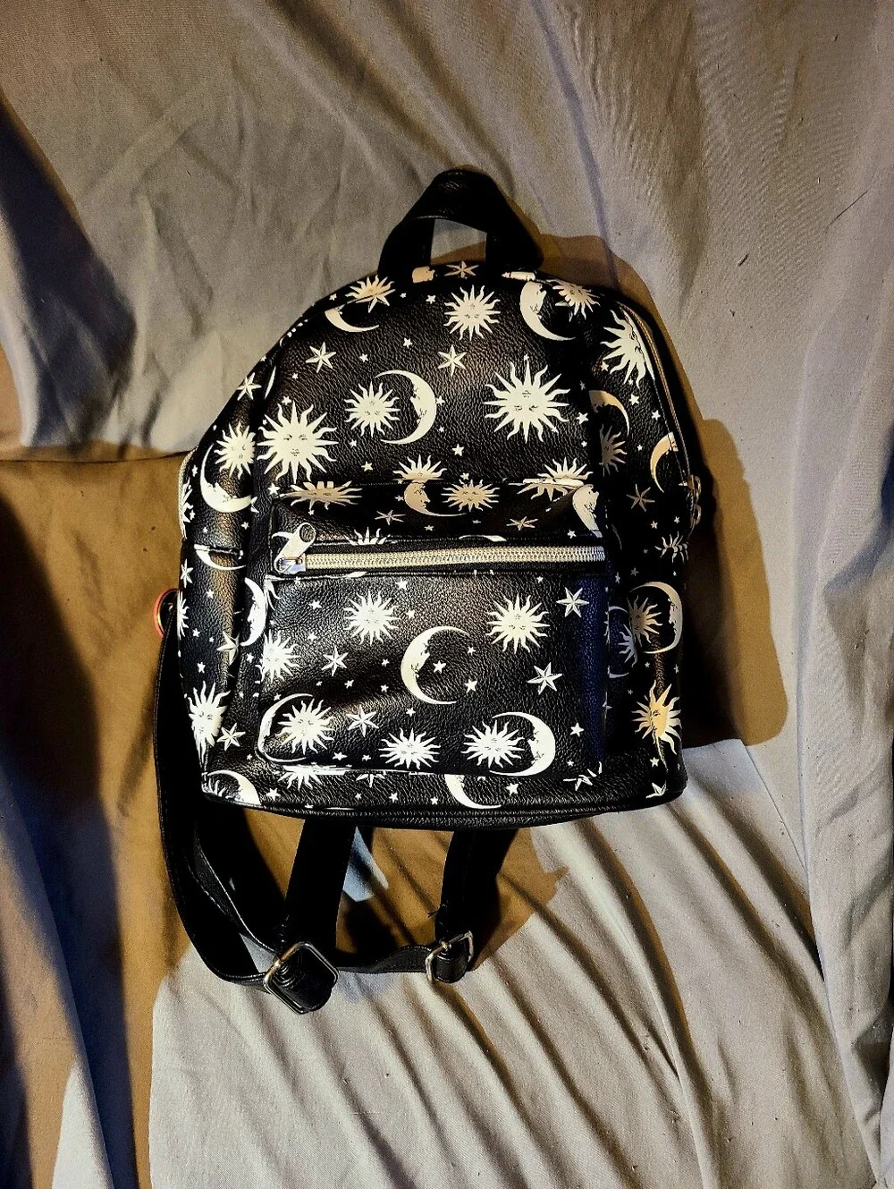 Celestial Print Mini Backpack  SUN AND MOON